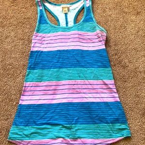 Striped racer back tank top